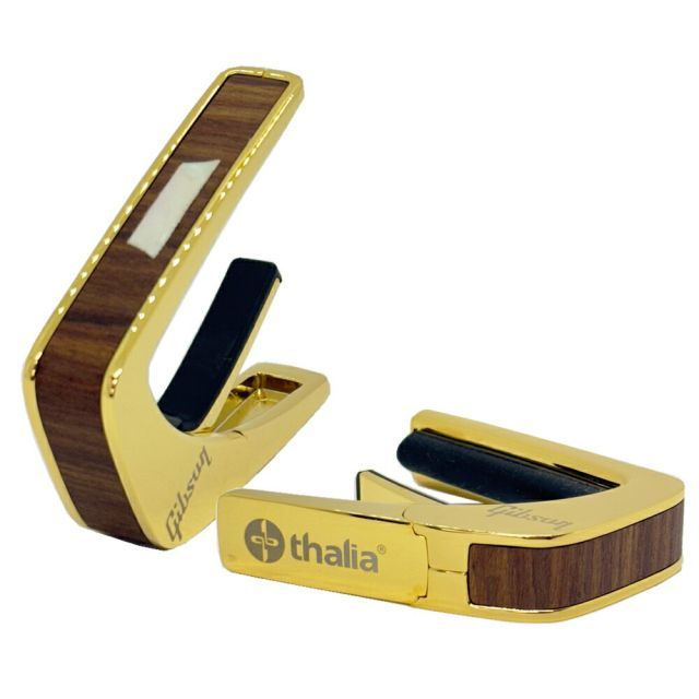 タリア カポ ギブソン ライセンスド モデル Thalia Capos カポタスト | Gibson TRAPEZOID Indian Rosewood 24K GOLD ギター 10|12インチフレットパッド付属
