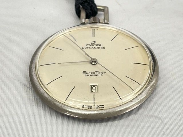 懐中時計 ENICAR ULTRASONIC SuperTest 25JEWELS エニカ 未