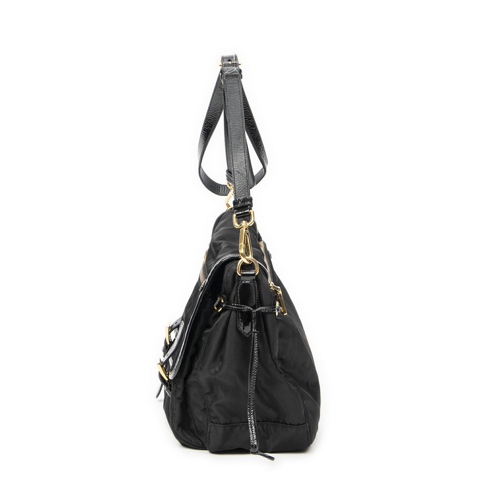 PRADA プラダ スモール メッセンジャー黒ナイロンキャンバスA DECORATOM_COM_BR