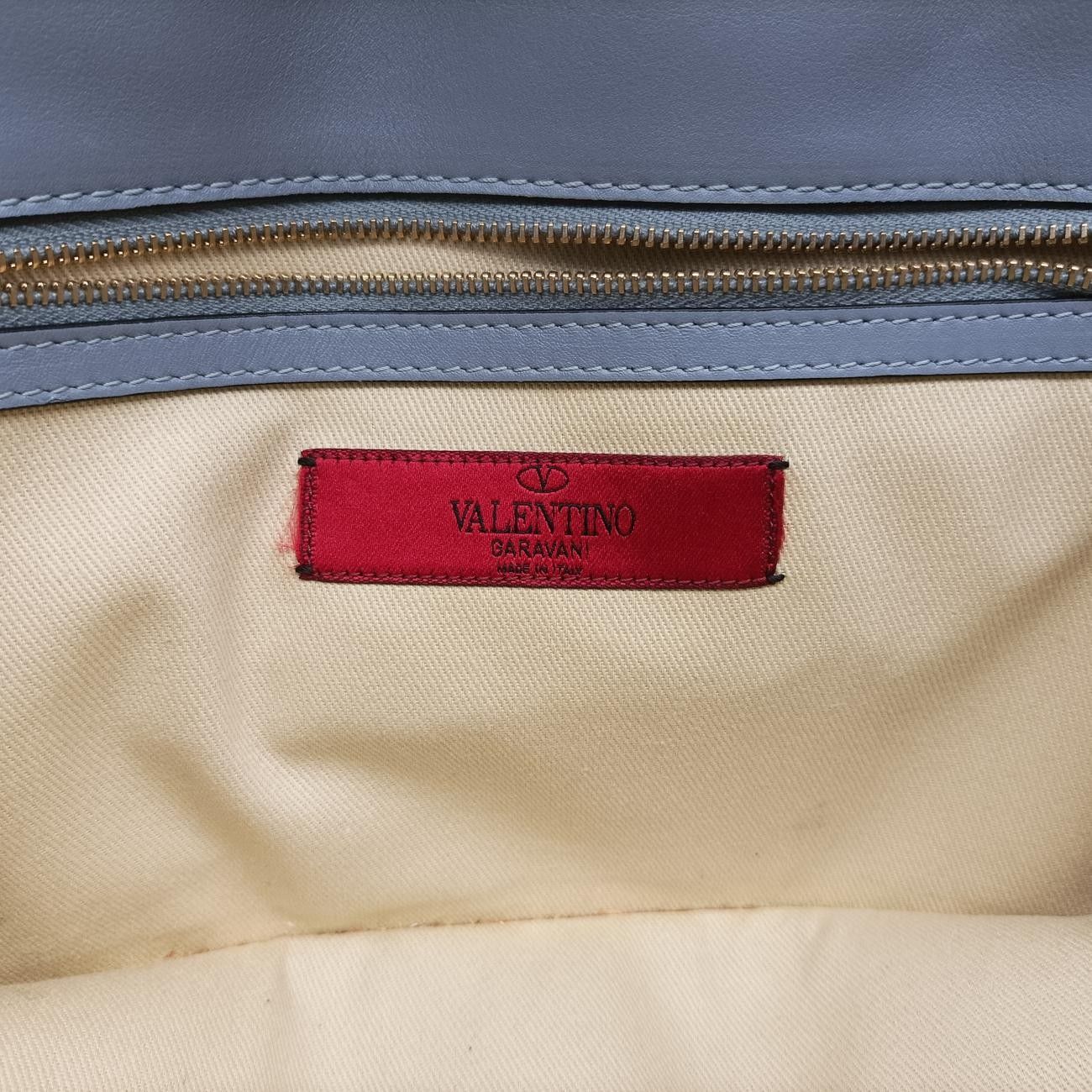 ヴァレンティノValentinoロックスタッズグラムロックミディアムブルーレザーBL-J398VIT2