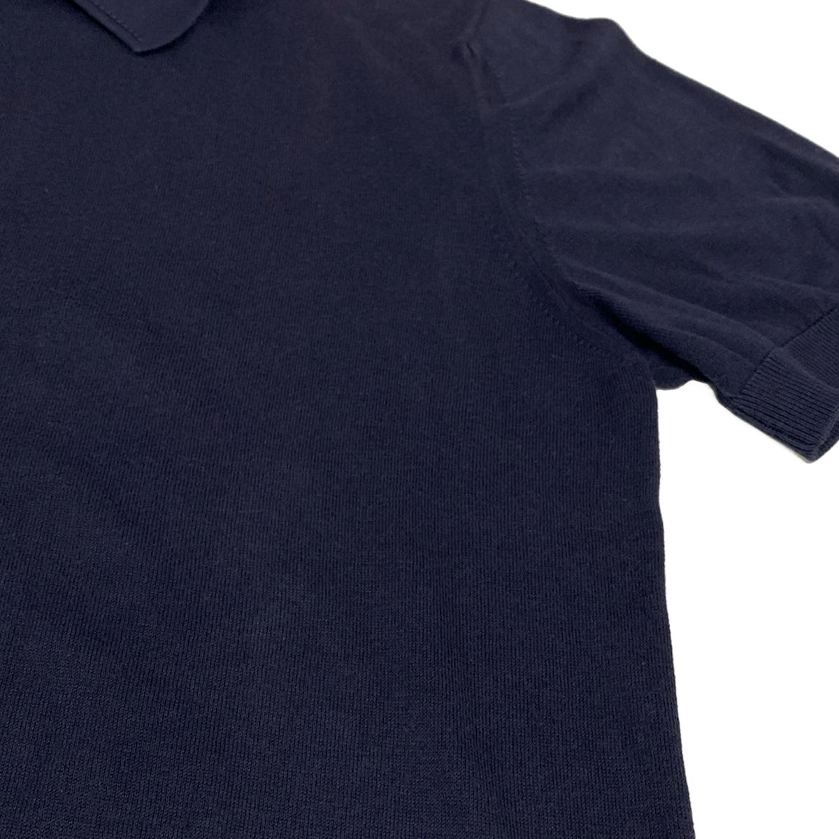 PRADA(プラダ) 半袖ポロシャツ サイズ46 L レディース - ダークネイビー