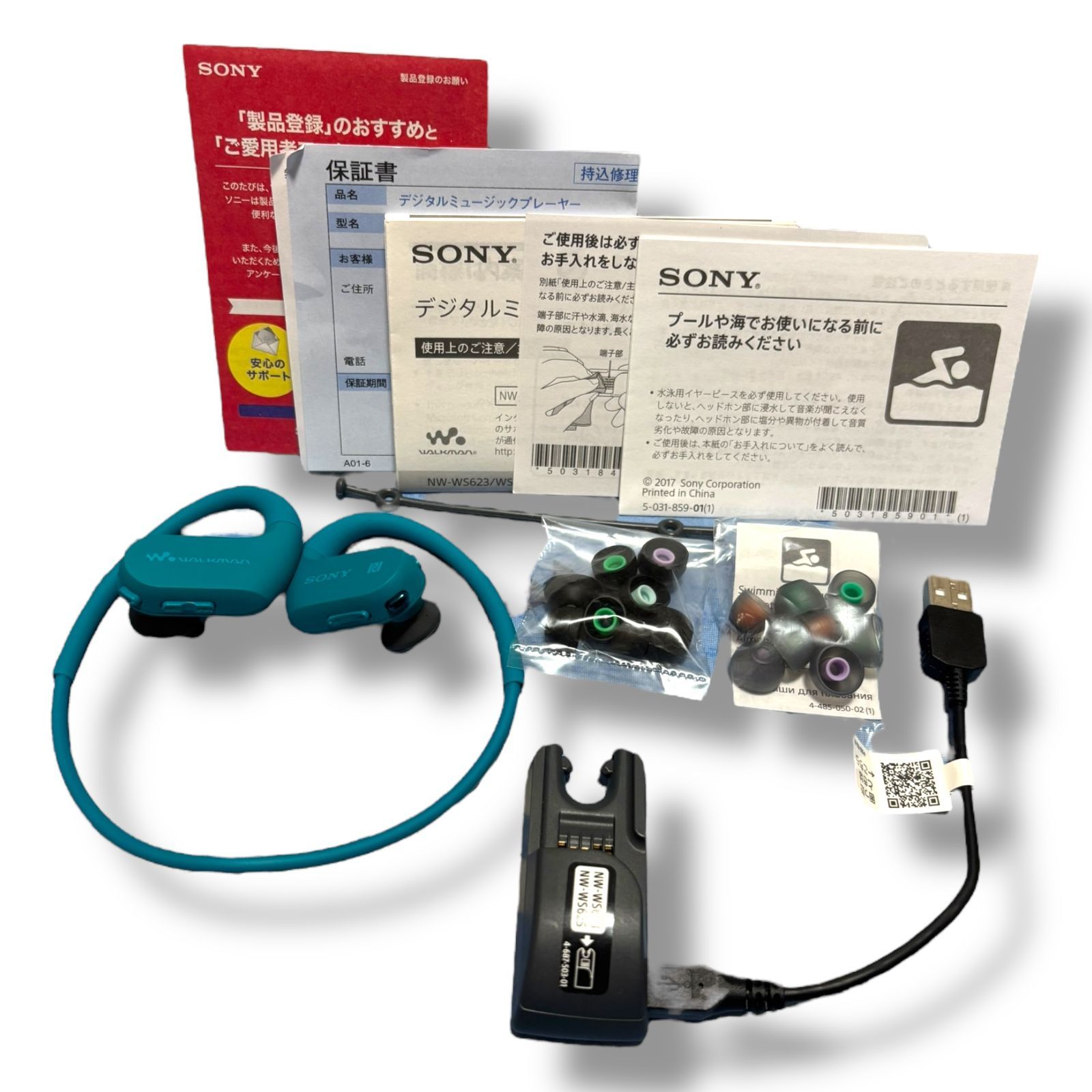 ソニー ヘッドホン一体型ウォークマン Wシリーズ NW-WS623 : 4GB