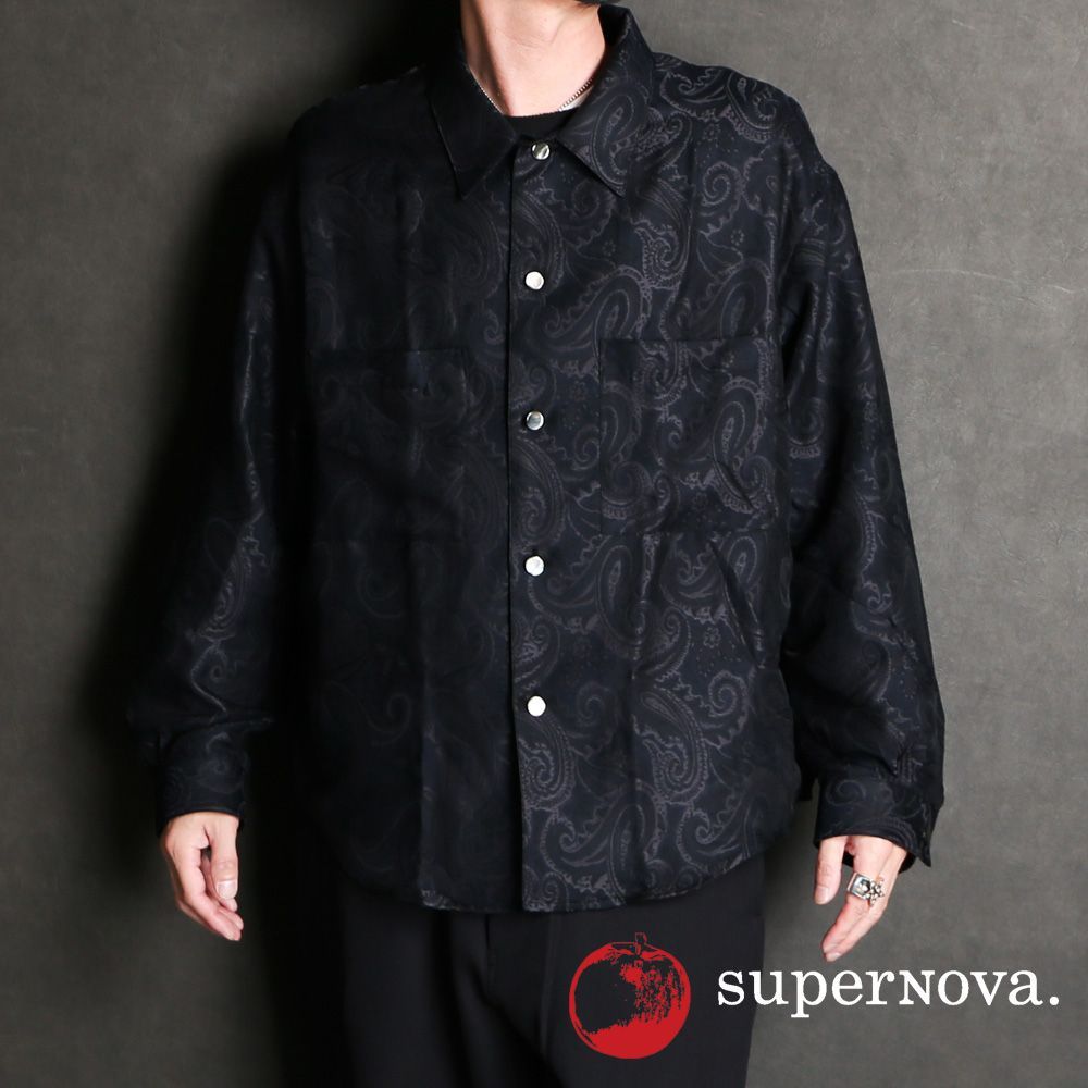 superNova. Big shirt jacket 弐 - Paisley jacquard / シャツ