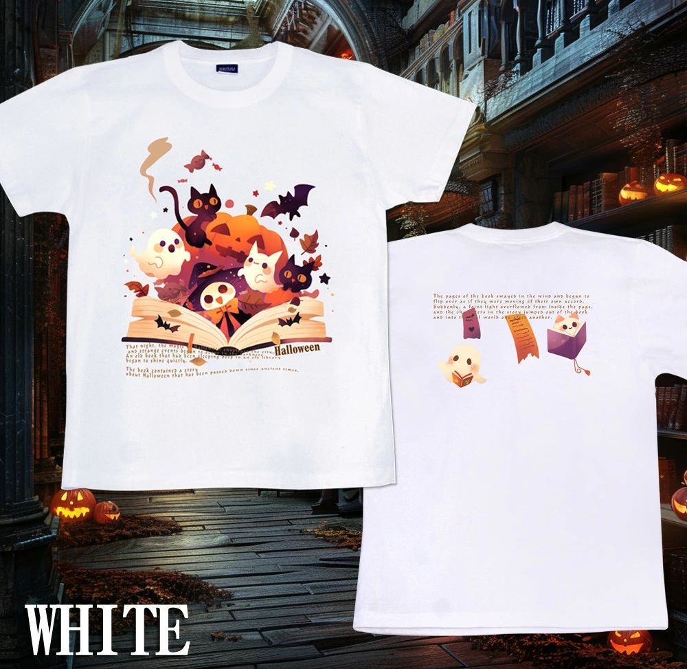 GENJU XXLサイズ ハロウィン かぼちゃ 仮装 スポーツジム イベント メンズ Tシャツ 半袖 The story of HALLOWEEN 