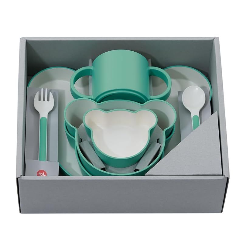 tak(タック)KIDS DISH gift box bear lucky 7 キッズディッシュ ギフトボックス ベア ラッキーセブン ミント JTN-1030-MT