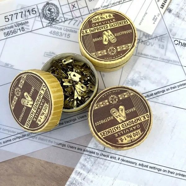 132・R-1512 ヴィンテージペーパークリップ 真鍮 1箱 クリップ 文具