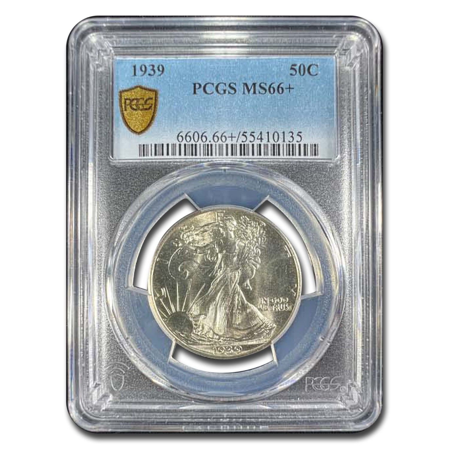 1939 Walking Liberty Half Dollar MS-66 PCGS