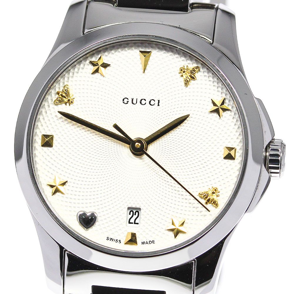 グッチ GUCCI 126.5/YA126572 Gタイムレス デイト クォーツ レディース