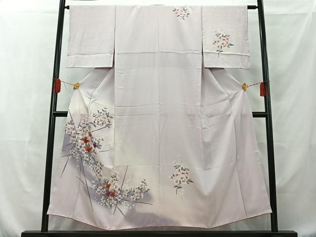 平和屋着物□訪問着 枝花文 暈し染め 金彩 正絹 逸品 AAAS4789jh  