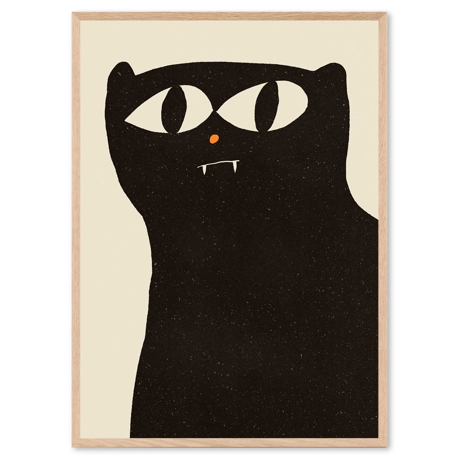 PSTR studio アートポスター 50×70cm Black Cat 北欧雑貨 アート