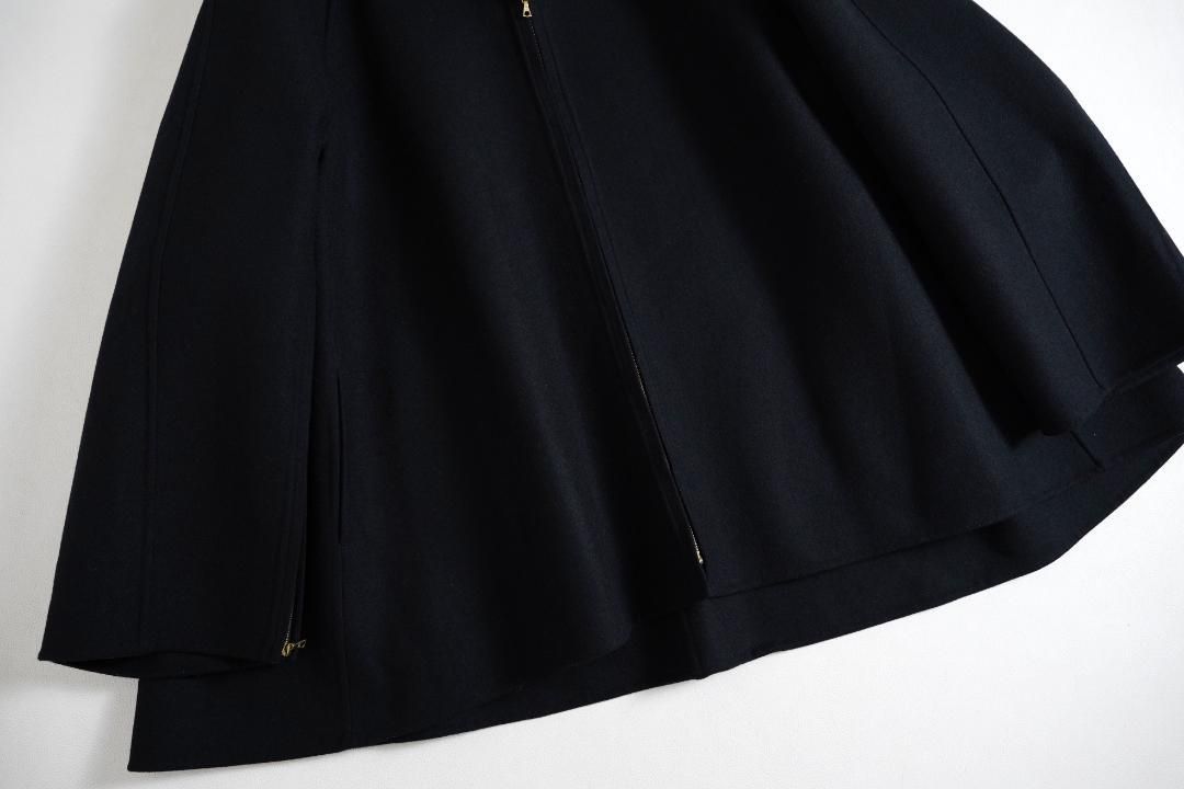 349y*美品 ブラミンク BLAMINK ダブルフェイス フーデッド コート