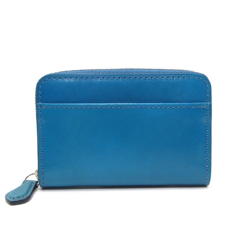 ♥ Flathority フラソリティ 小銭入れ FM711 水染 オイルコードバン ミニ財布 コインケース 日本製 ブルー 28011131