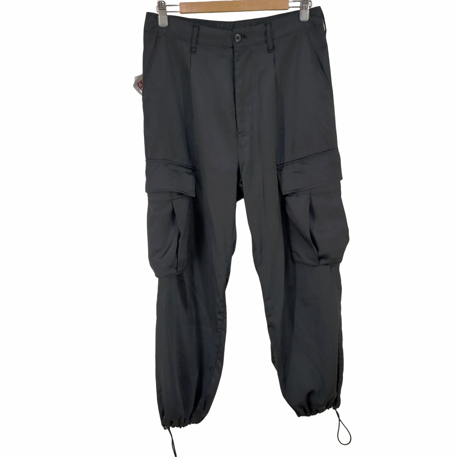 HARE サテンダブルポケットカーゴパンツ ブラック サイズフリー 楽天