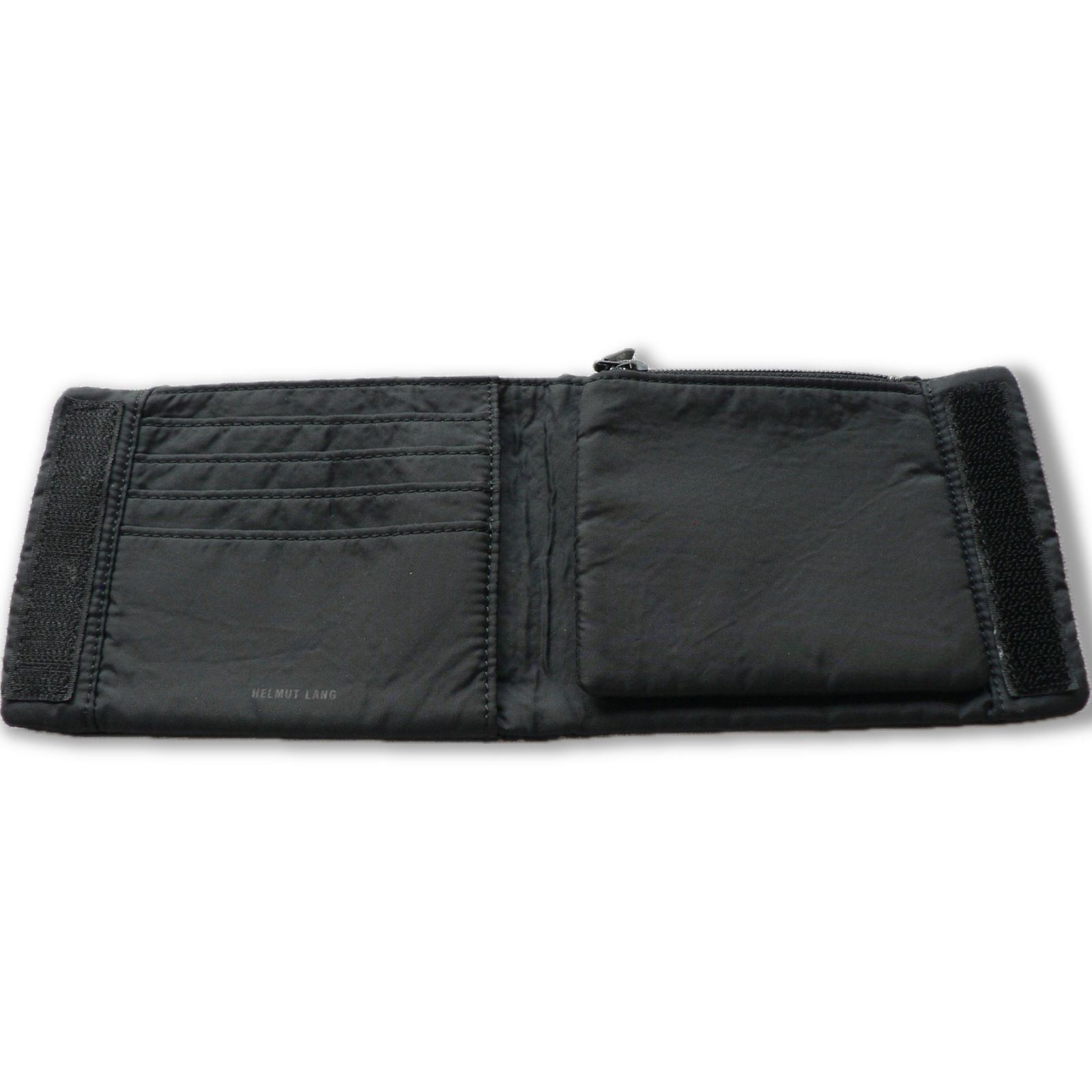 小物 HELMUT LANG black nylon folded wallet Helmut Lang Vintage Archival AW 2003/04- Bondage Leather Men's