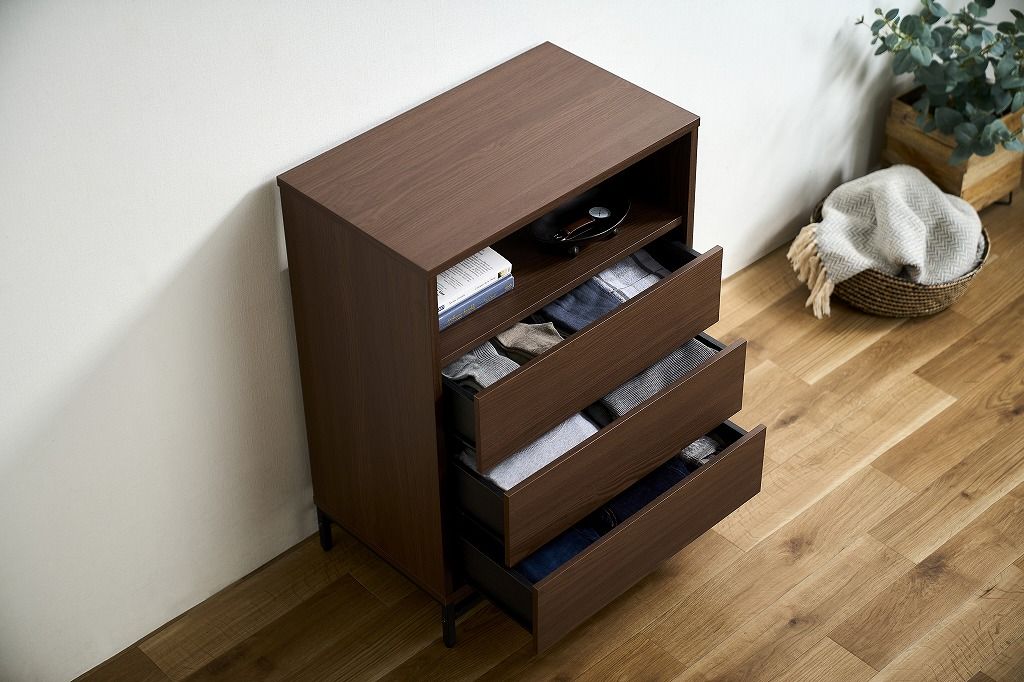 アイリスオーヤマ ユニットチェスト チェスト アジャスター付き ウォールナット ブラック UCH-590 IRIS OHYAMA MARWIL-DEMENAGEMENTS_CH