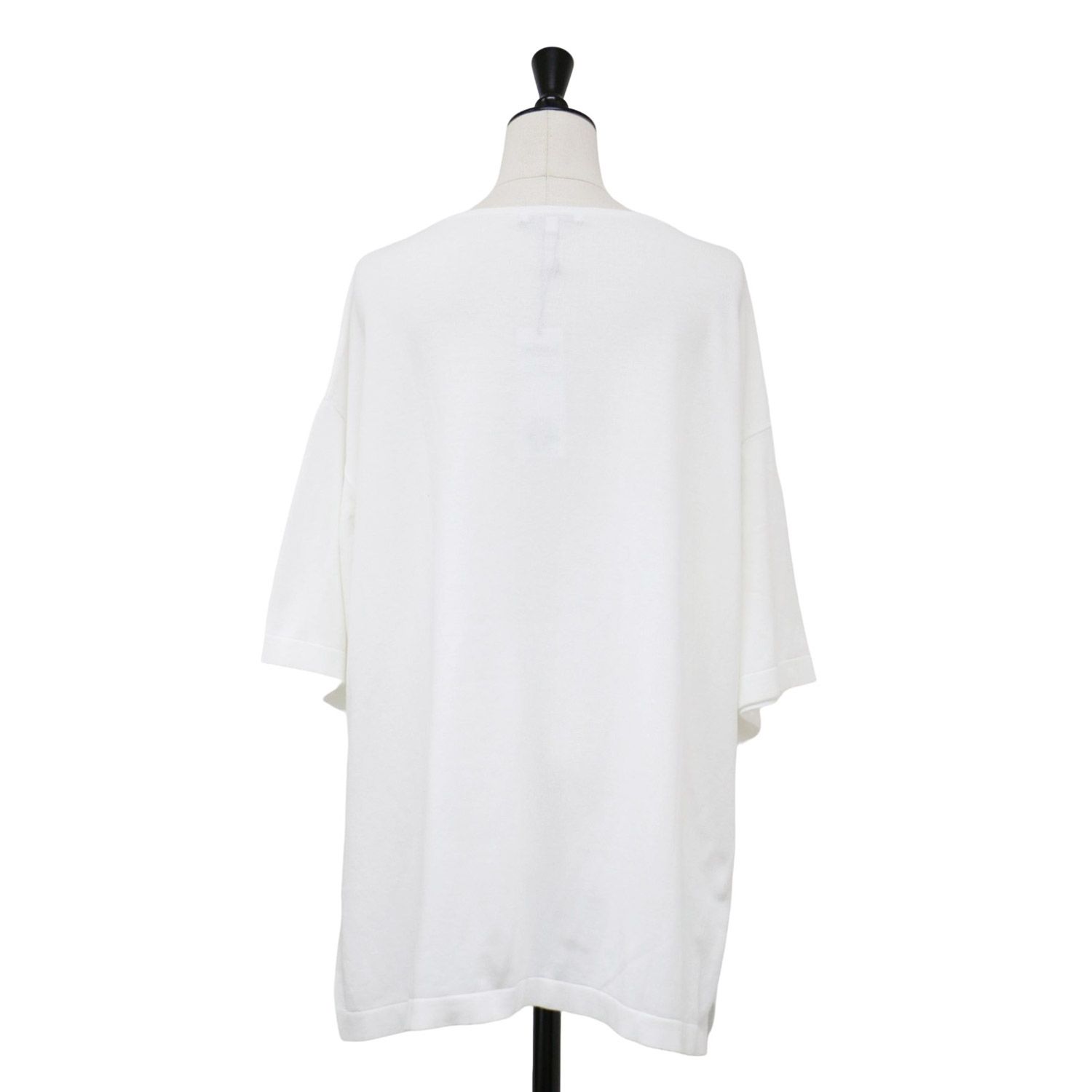 【新品】23区 ニジュウサンク Tシャツ ホワイト 白 サイズ:38(M) / ニット ドルマン Tシャツ / 半袖 ショートスリーブ クルーネック コットン / トップス カットソー プルオーバー【レディース】 23区 - 【新品】23区 ニジュウサンク Tシャツ ホワイト 白 サイズ:38(M
