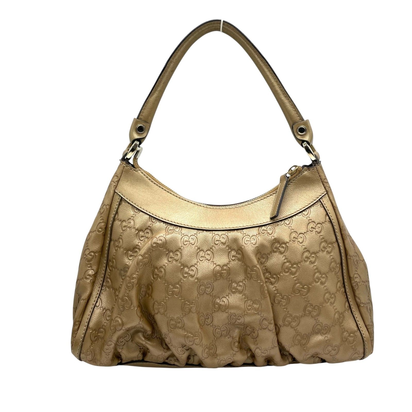 Gucci アビーブラックレザー ワンショルダーバッグ　本革　ゴールド金具　美品 グッチ レザー ワンショルダーバッグ ショルダーバッグ ゴールド