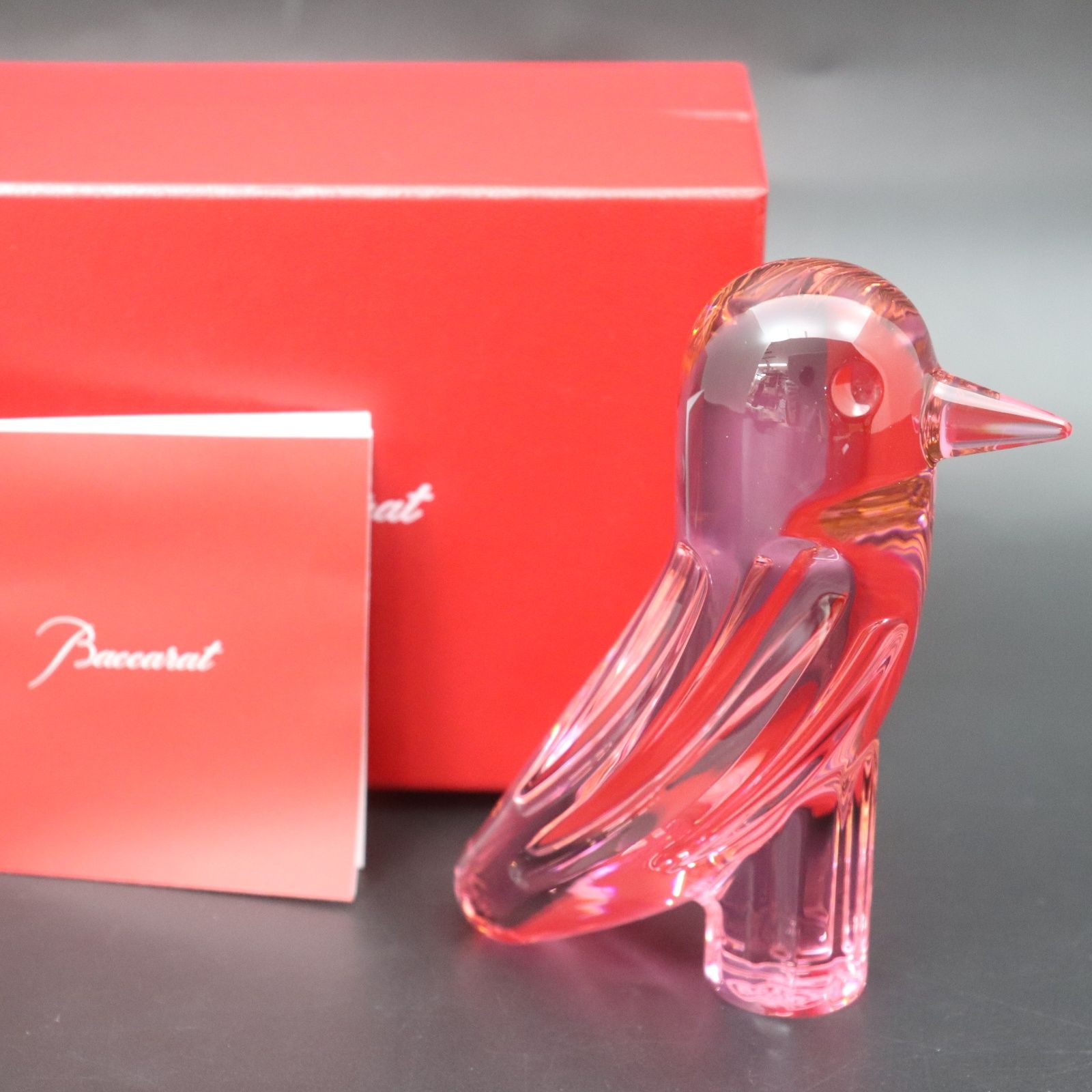 バカラ フィギュリン ○ オウム オーナメント オブジェ 11cm 鳥