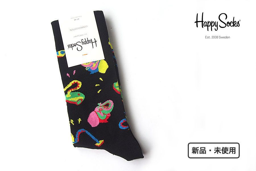 新品｜未使用｜ハッピーソックス｜happy socks｜クルー丈カジュアル