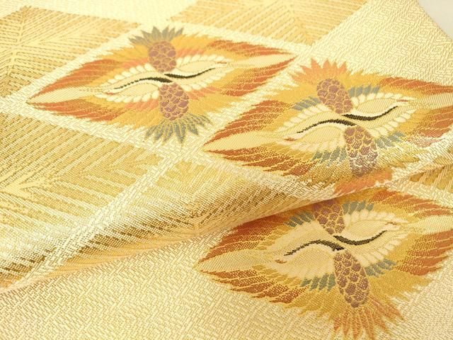【hirotan 57】◇正絹長襦袢美品14点まとめ売り◇ 平和屋着物▽六通柄袋帯 美しき憧れ 正倉院花文 金糸 正絹 逸品