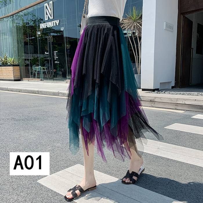 チュール スカート ロング アシンメトリー ランダム シフォン 楽天市場】ふんわりと舞う チュールスカート ランダムカット