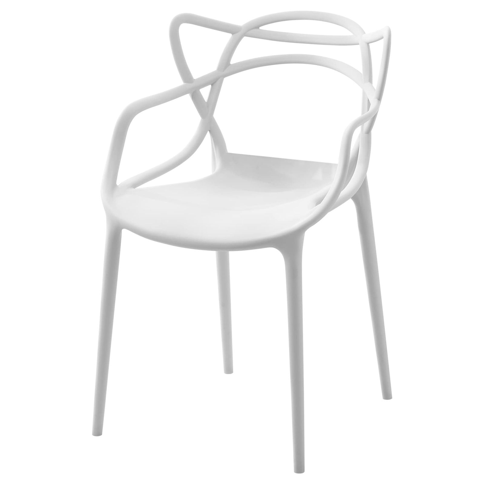 送料無料 オーエスジェイ OSJ 完成品 ダイニングチェア プラスチックチェア デザイナーズチェア スネーキーチェア ホワイト