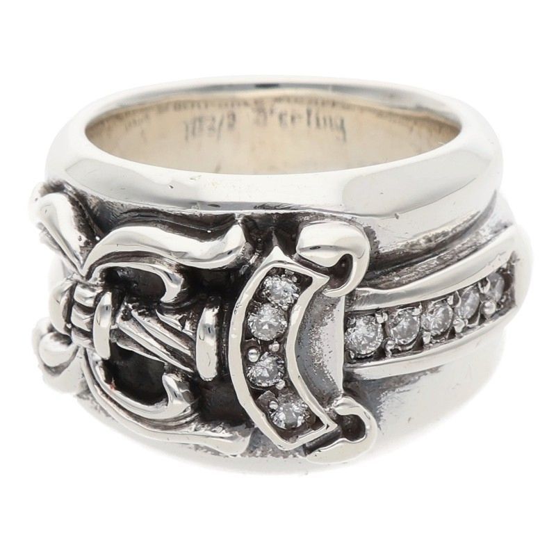 クロムハーツ DAGGER P DMND ダガー アフターPAVEダイヤ シルバーリング メンズ 8号
