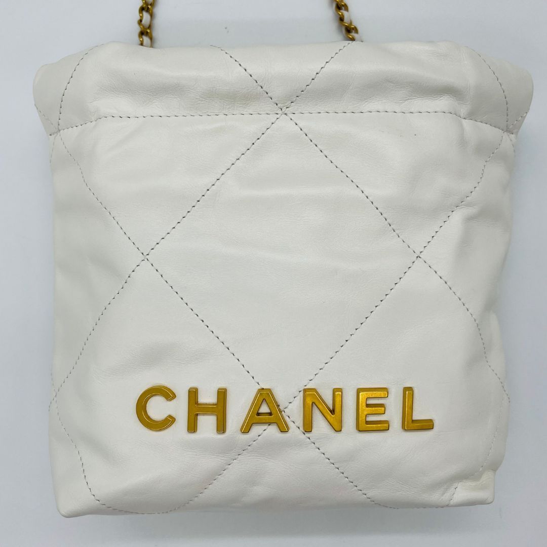 CHANEL CHANEL22 スモール ショルダーバッグ AS3260 CHANEL シャネル 22 スモール AS3260 白 ホワイト ゴールド金具