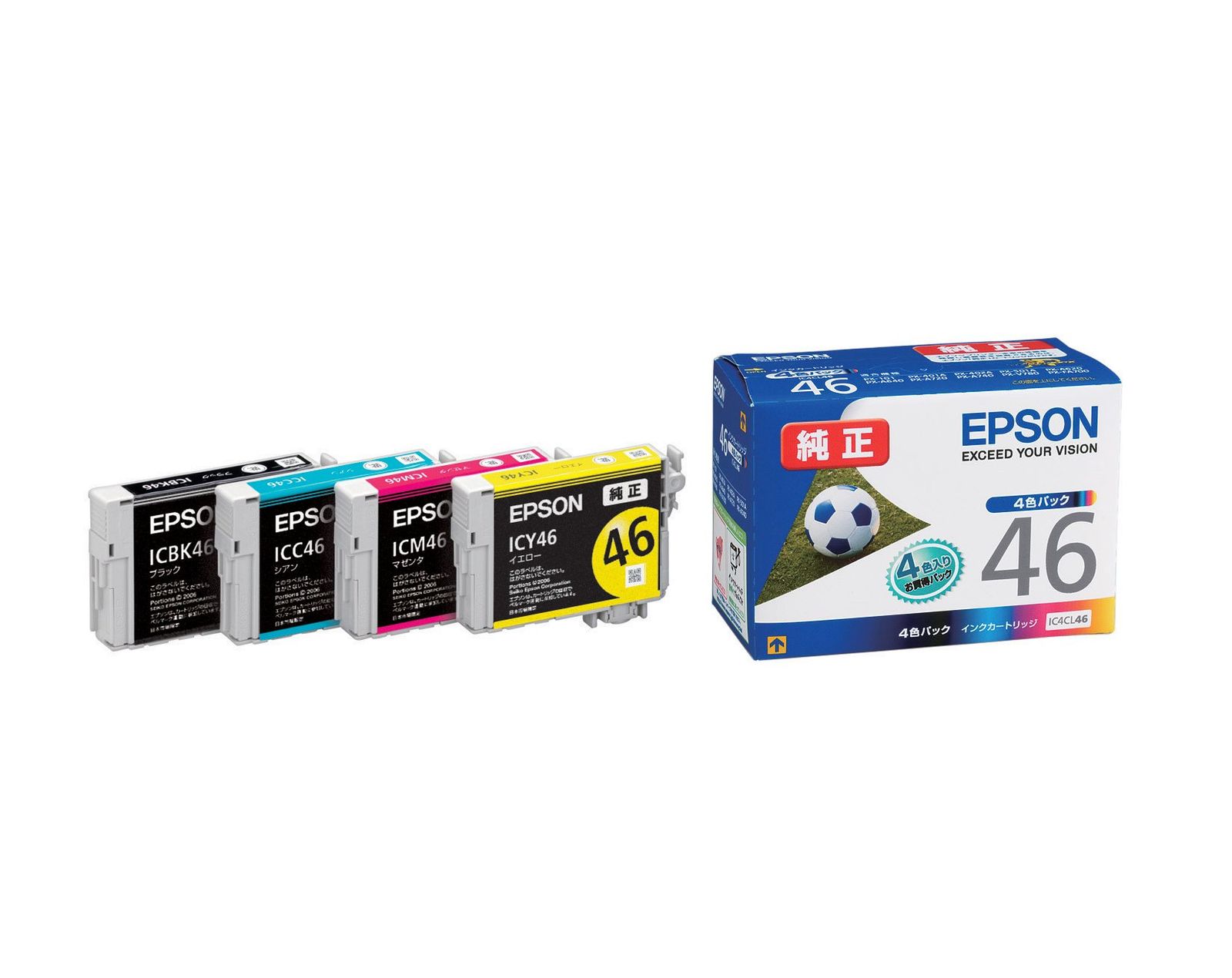エプソン 純正 インクカートリッジ サッカーボール IC4CL46 4色パック [4色パック] [[2]旧インク]