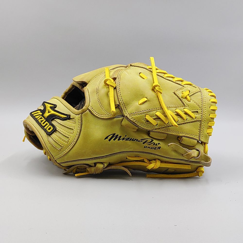 全紐交換済み (高校野球対応)】 ミズノ 硬式グローブ / 投手用 型付け