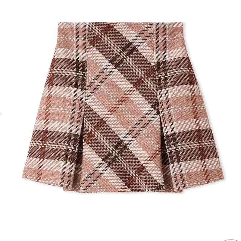 2024 AW SNIDEL スナイデル ロービングチェックミニスカート  