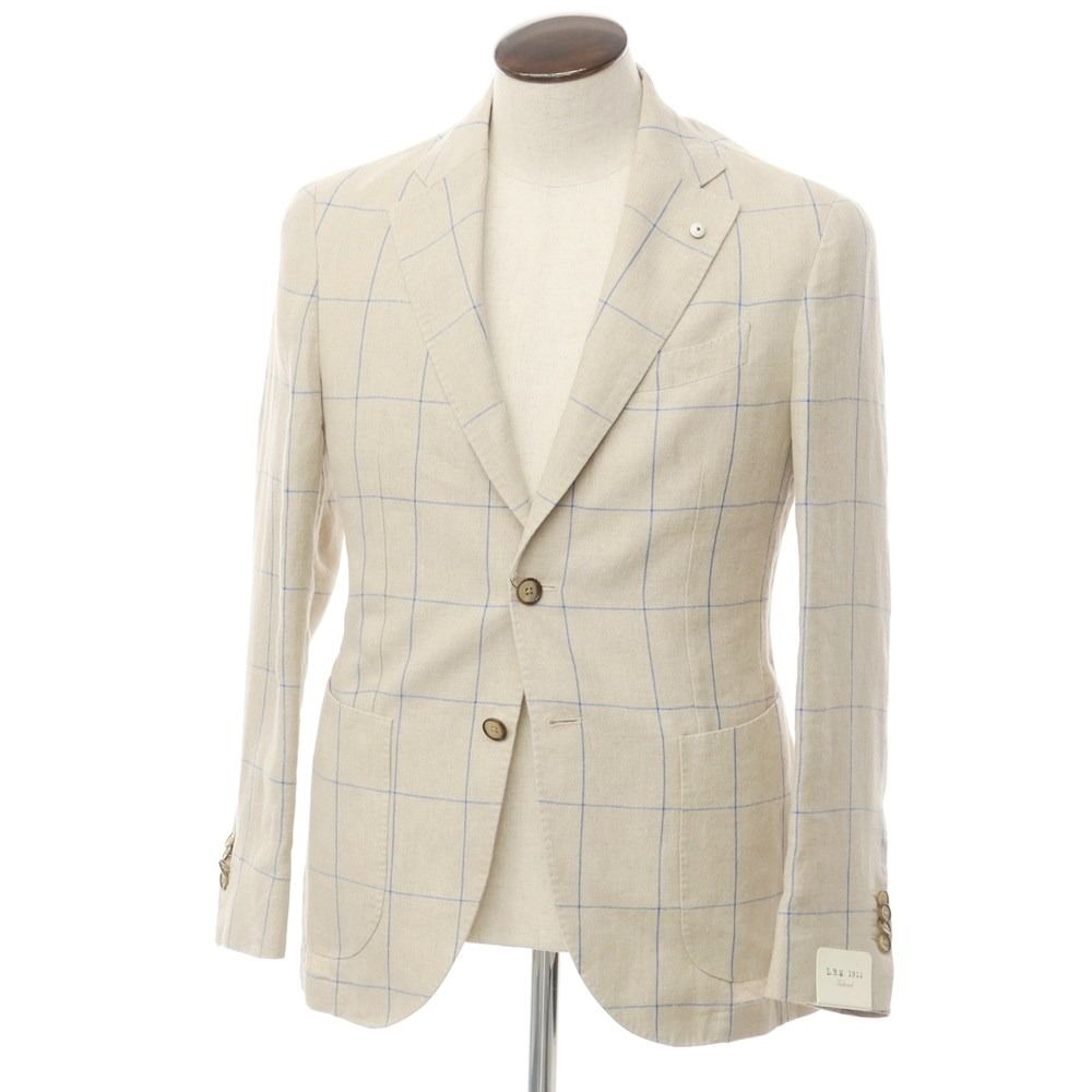 新品】エルビーエム1911 L.B.M.1911 リネン チェック カジュアル  