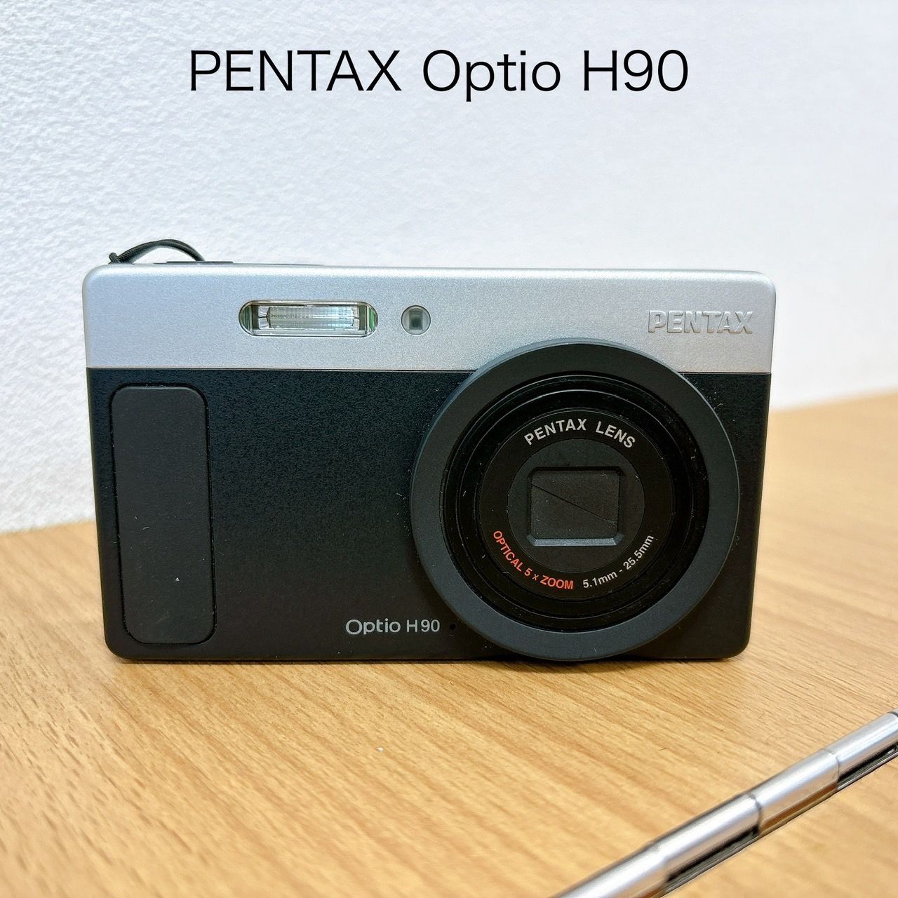 中古】Optio H90 MB (1210万画素／5倍／銀×墨／マットブラック 