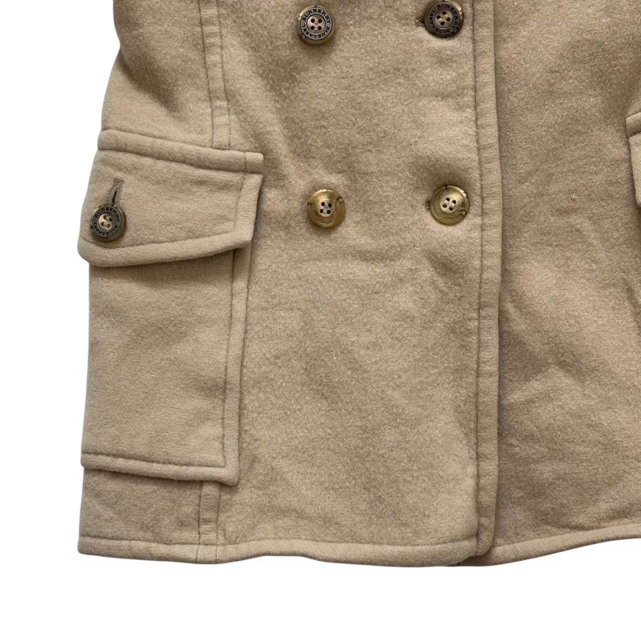 BURBERRY バーバリー ピーコート ベージュ ムートン ダブルブレスト 襟