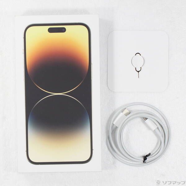 中古品〕 iPhone14 Pro Max 256GB ゴールド MQ9D3J／A SIMフリー