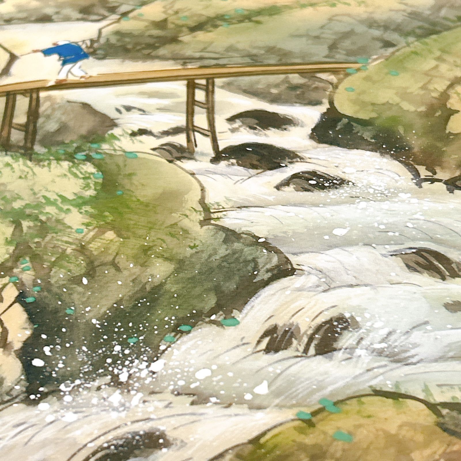 掛軸 山水画 台湾購入 美術展入選品(昭和四十五年) 掛軸 三浦光陽『 掛軸 山水画 台湾購入 美術展入選品(昭和四十五年) 掛軸 三浦光陽『