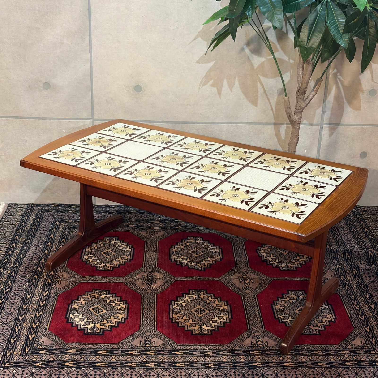 デンマーク製タイルトップ センターテーブル timehype ローテーブル デンマーク製タイルトップ センターテーブル timehype ローテーブル