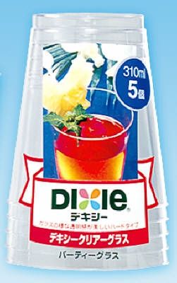 まとめ買い-120点セット クリアーグラス パーティー ３１０ｍｌ ５個 日本デキシー 使い捨て食器 コップ
