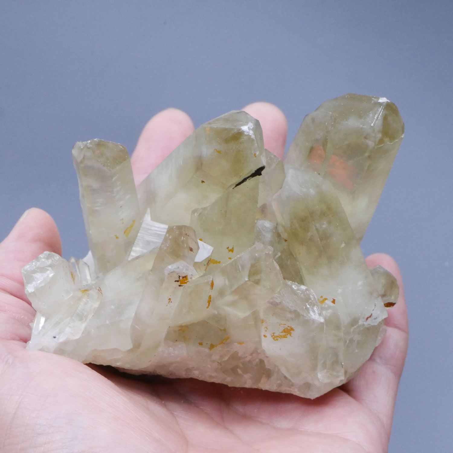 高品質スモーキーシトリン クラスター 一点物 シトリン ポイント