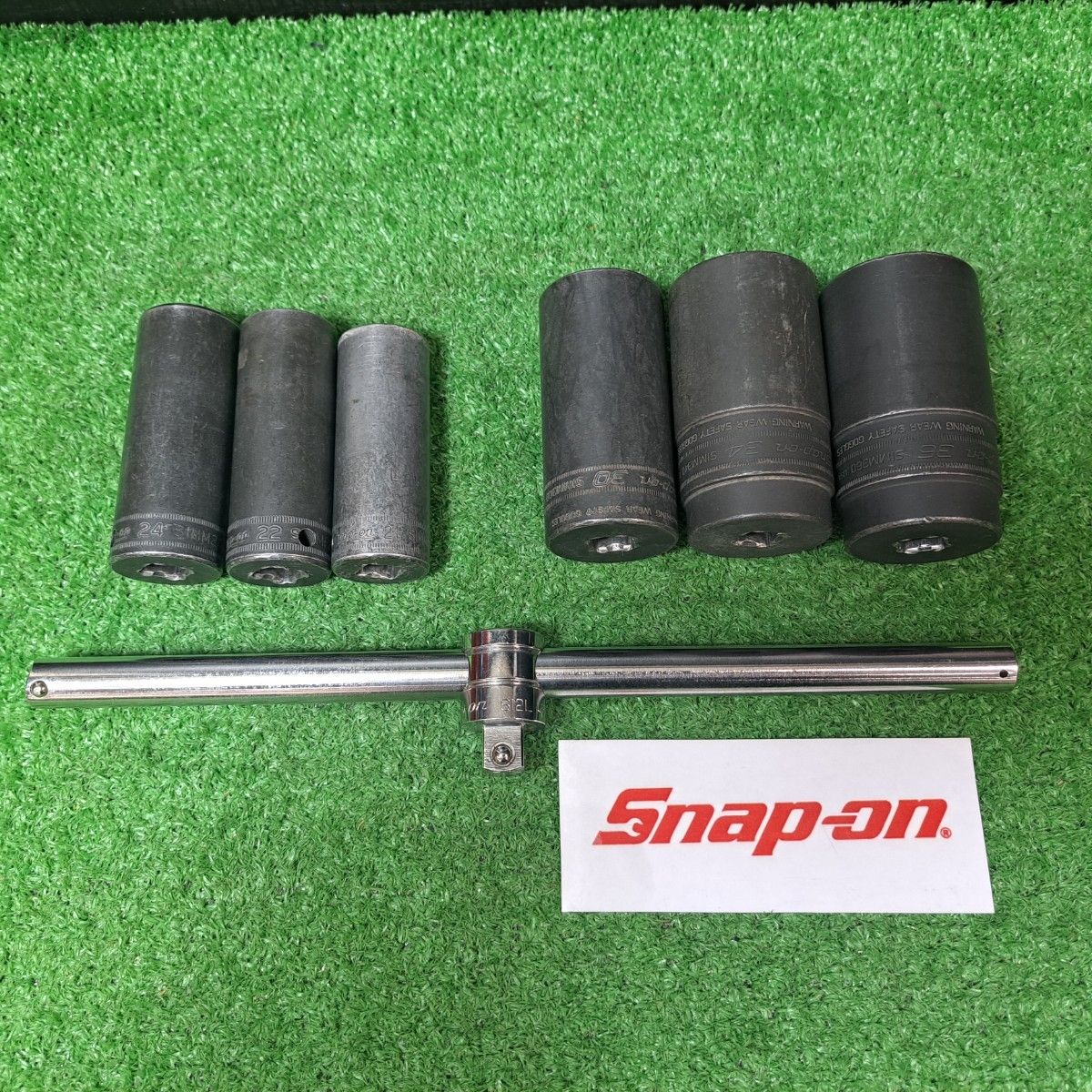 スナップオン|Snap-on 1|2sq ディープインパクトソケット SIMMシリーズ 6個 T型スライドハンドル S12L 計7点セット 岩槻店