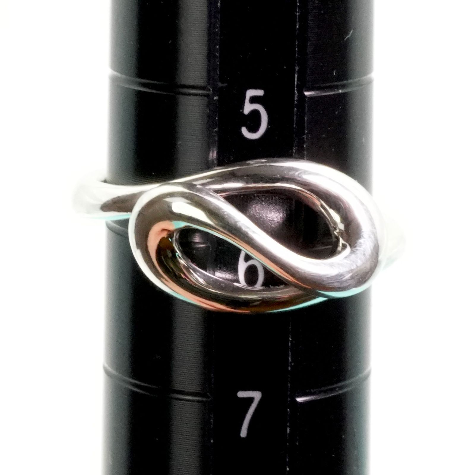 極美品6号 ティファニー オープンウェーブ シルバー リング/24-5708S
