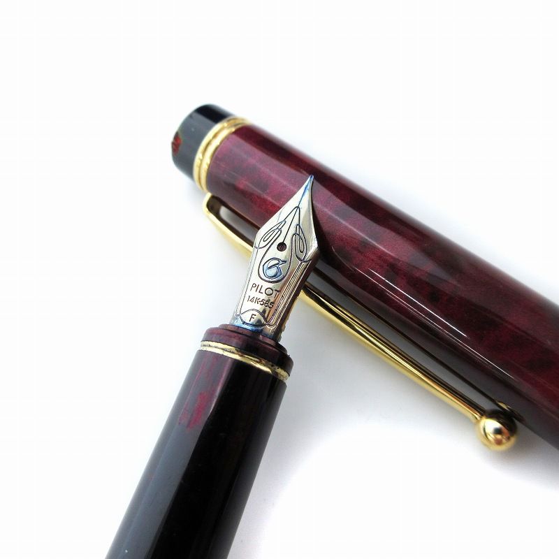 パイロット グランセ 万年筆 14K 585 マーブル レッド /UO