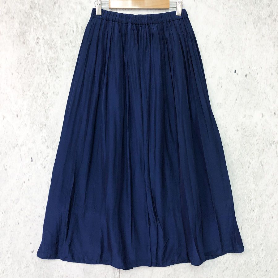 TERRAORY テラオリー フレア ロング スカート ネイビー 36サイズ