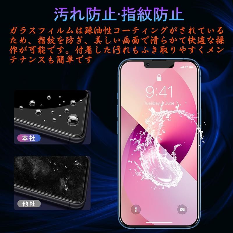対応 iPhone 13mini ガラスフィルム 【覗き見防止】 強化ガラス iPhone