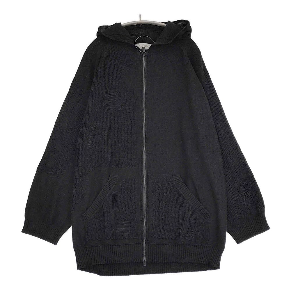 Yohji Yamamoto POUR HOMME ダメージ加工 ニットパーカー HS-K81