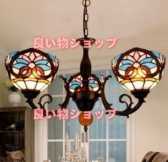 PH-3349 7灯 高級感溢れる☆ステンドグラスペンダントライト 豪華天井