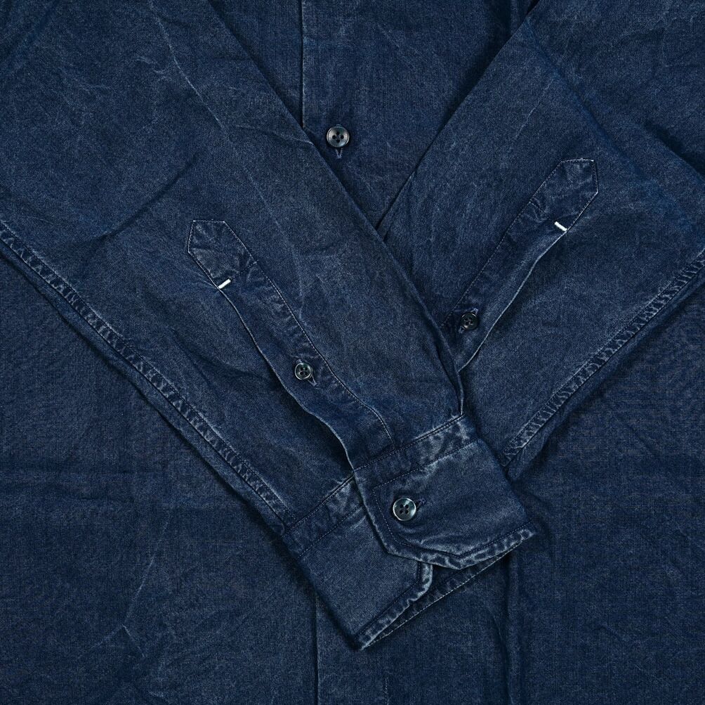 【美品】ORIAN デニムシャツ 濃紺 ORIAN オリアン 上品でオトナらしい！こなれ感あるデニムシャツ