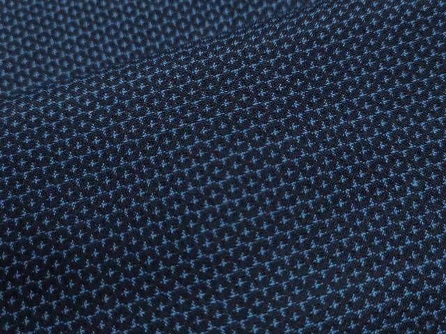 平和屋着物○男性 お召 アンサンブル 100亀甲 正絹 逸品 未使用