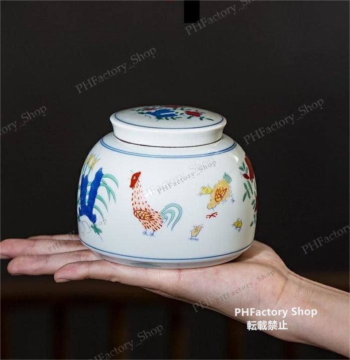 景徳鎮 陶磁器 喜字将軍缶茶筒 装飾品 工芸品 置物 大特価市 青花磁器喜字将軍缶 景徳鎮 陶磁器装飾品 工芸品 美術