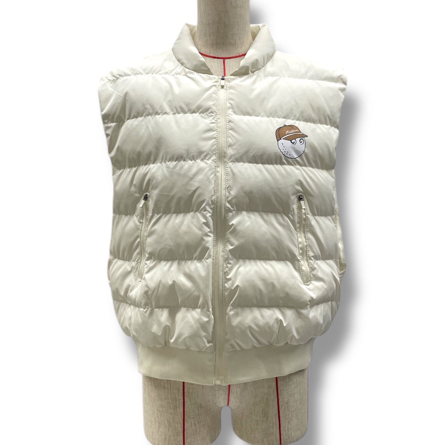 malbon Golf マルボンゴルフ ダウンベスト ゴルフウェア アウター ジャケット ゴルフ スポーツ 防寒 上着 M2122PSK13 白 ホワイト Mサイズ レディース 秋 冬 ゴーゴー古着マルイ北千住店 62 No.1044